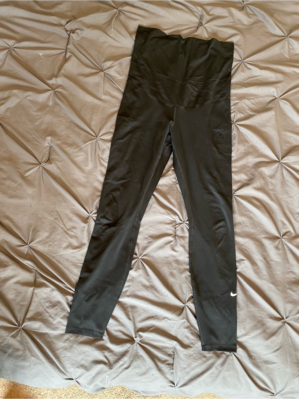 Nike Black High-Rise Women's Tall Maternity Athletic Leggings